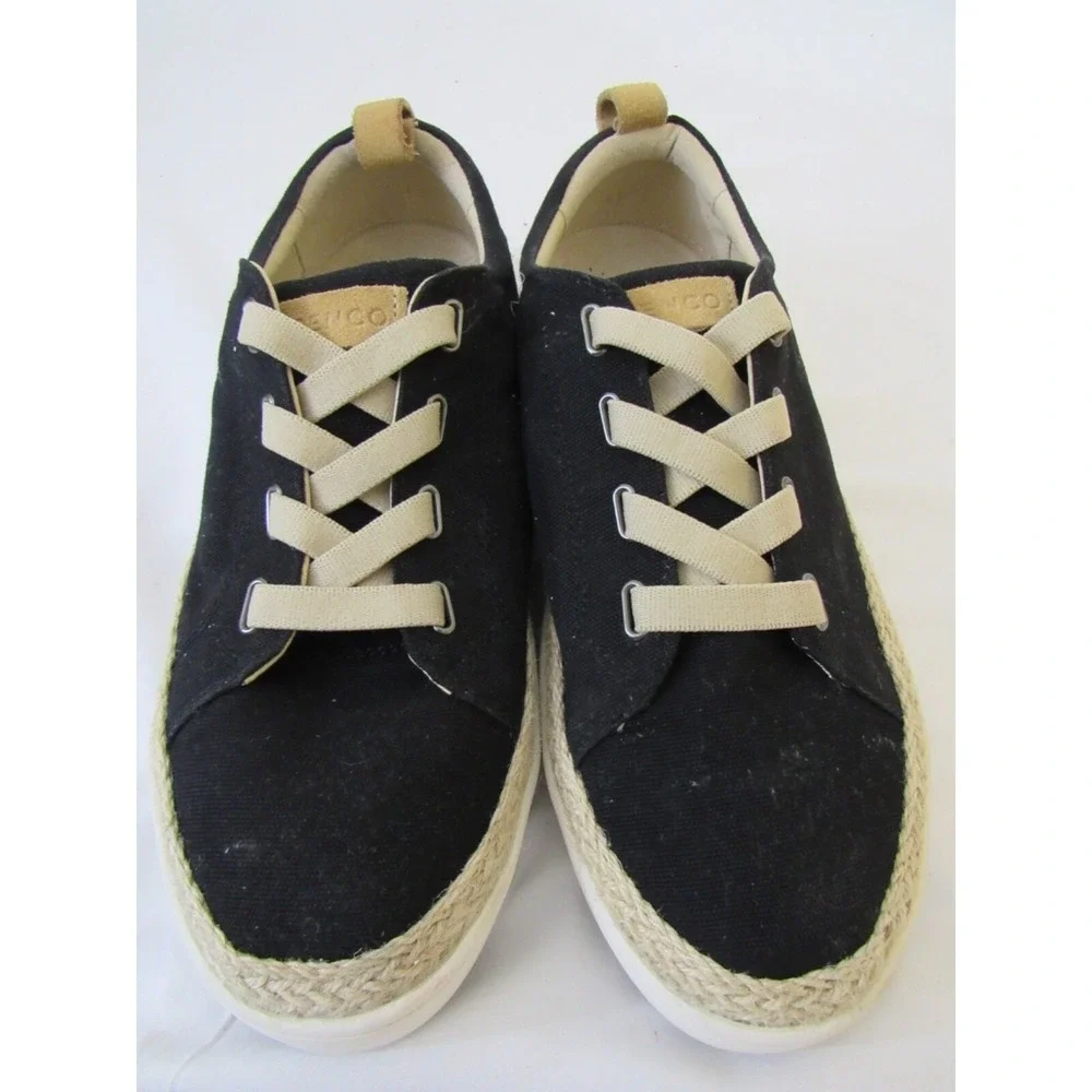 Spenco Women's Malibu Sneaker Black Espadrille Shoe Comfort Causal‎ Size 10B